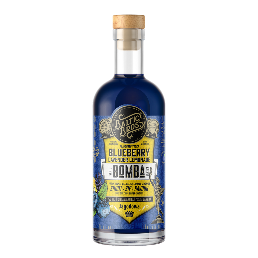 BALTIC BROS Blueberry Lavender Lemonade BOMBA Vodka 750mL