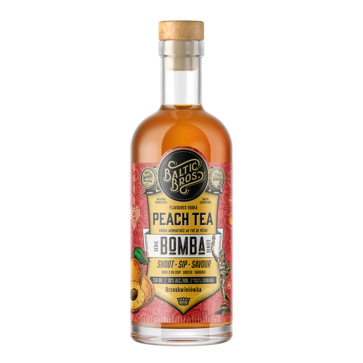 BALTIC BROS Peach Tea BOMBA Vodka 750mL