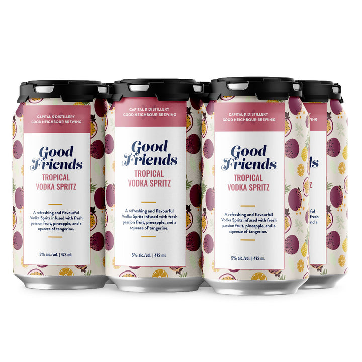 Good Friends Tropical Vodka Spritz - 6 x 473mL