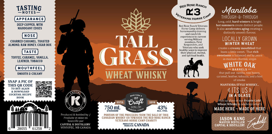 Red Rose Ranch Edition - TALL GRASS Prairie Gold Wheat Whisky 750mL