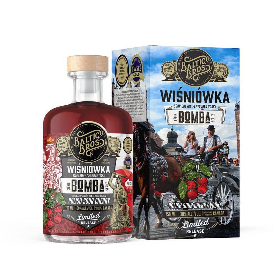 BALTIC BROS Wisniowka Polish Cherry BOMBA Vodka 750mL - Limited Release