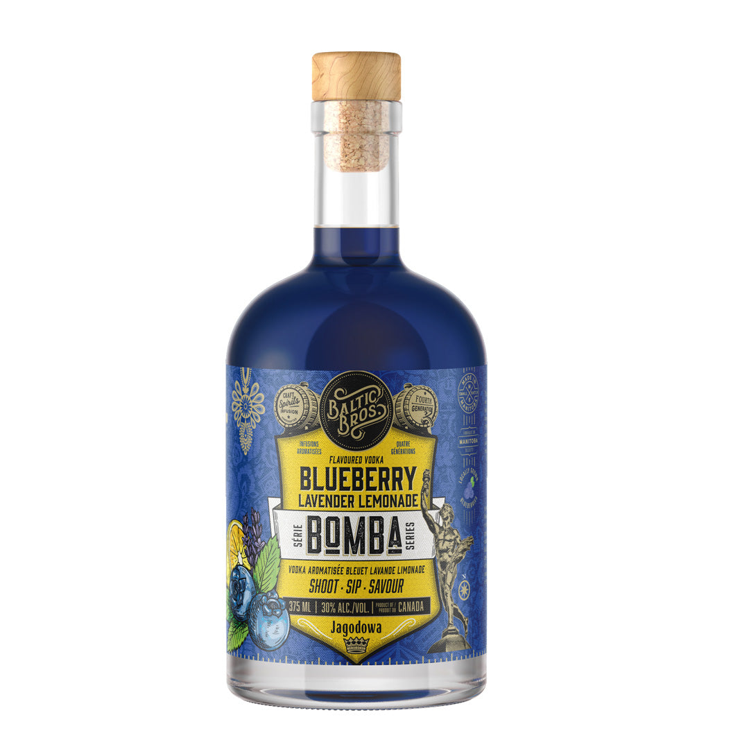 BALTIC BROS Blueberry Lavender Lemonade BOMBA Vodka 375mL – Capital K  Distillery - Made by Manitoba | Vodka